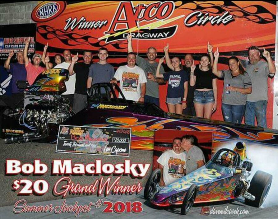 Bob Maclosky wins $20,000 at Atco