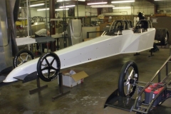 White 3 Seater Dragster from Race Tech Being Built